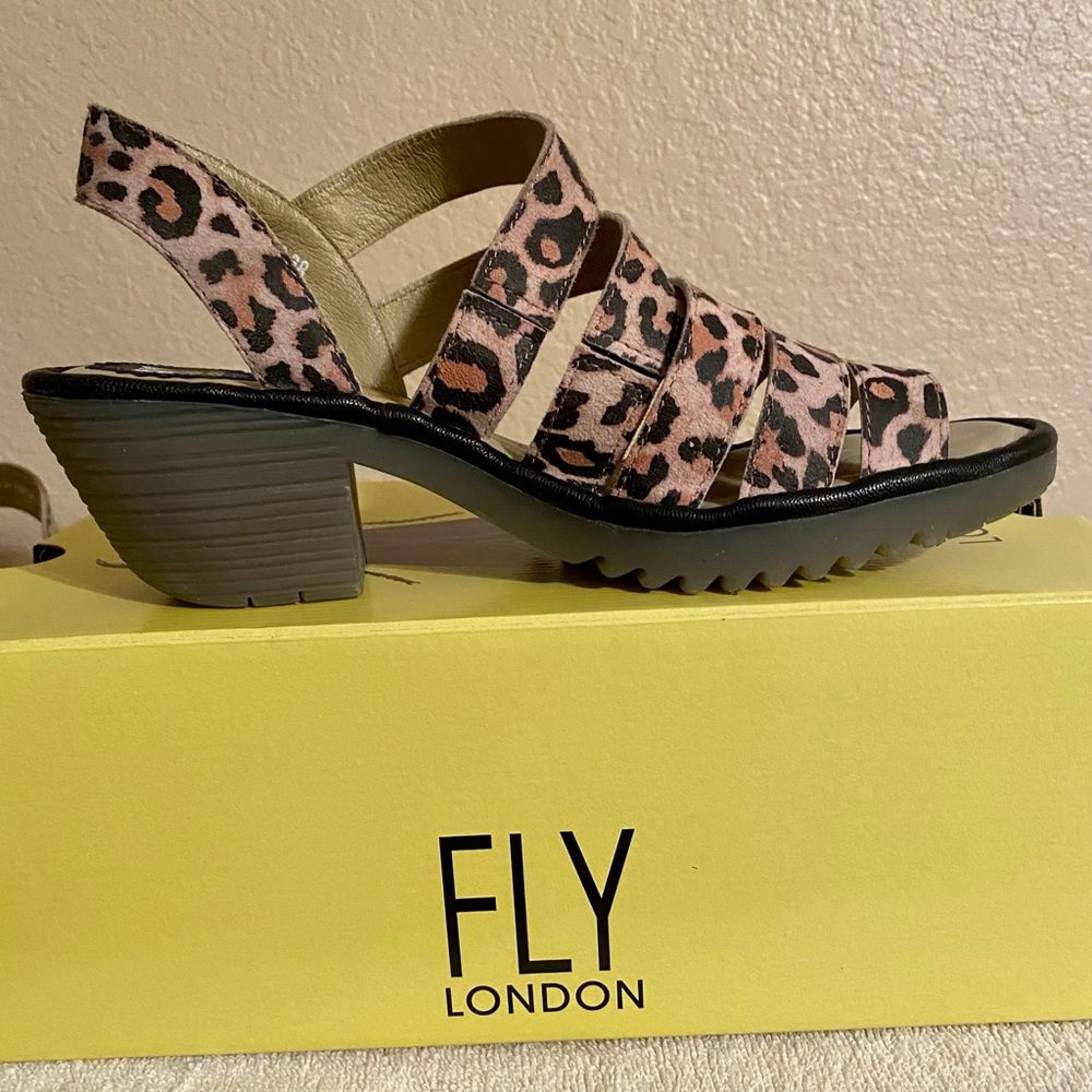 Fly London Strappy open toe leather sandals.